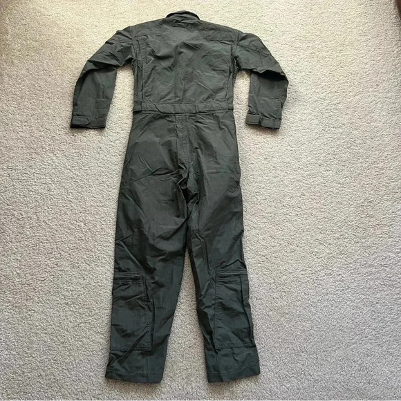 Military Coveralls Flyers Summer Fire Resistant Green 36R Gibraltar Industries - Picture 15 of 16